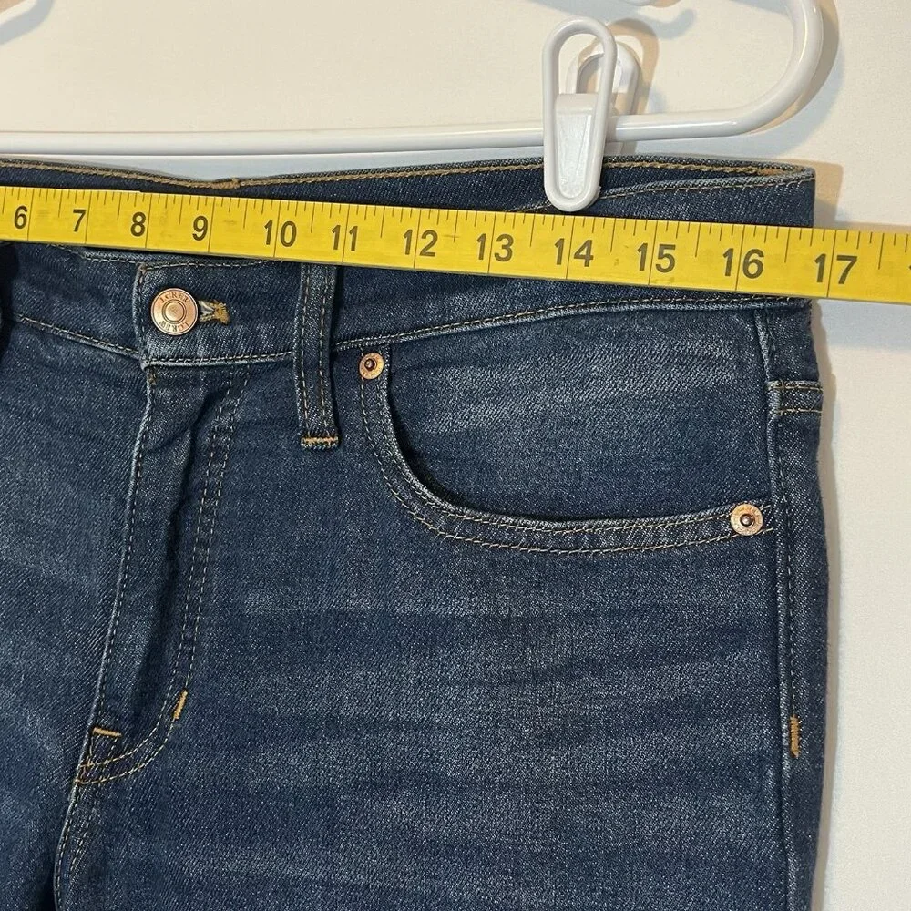 J. Crew women’s Jeans Billi Demi Boot Crop Size 29 Mid Rise Blue Kicked Leg